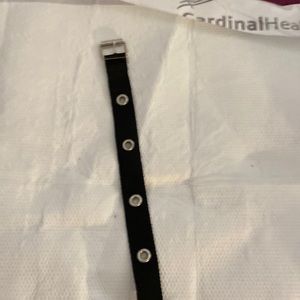Loophole black cloth belt